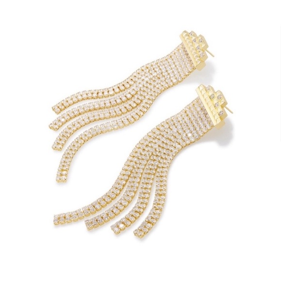 NWT Kendra Scott Olympia Earrings in Gold - Picture 2 of 7